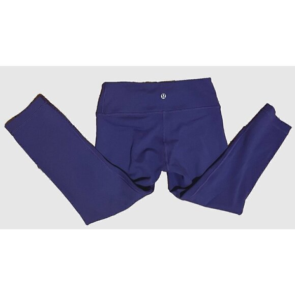 LULULEMON Wunder Under Reversible Purple Black Low-Rise Yoga Leggings Pants - Picture 6 of 8